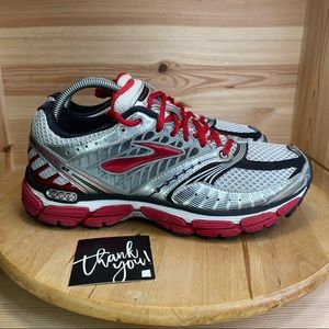 Brooks Glycerin 9 Silver & Red Running Athletic Shoe Size 9 Wide